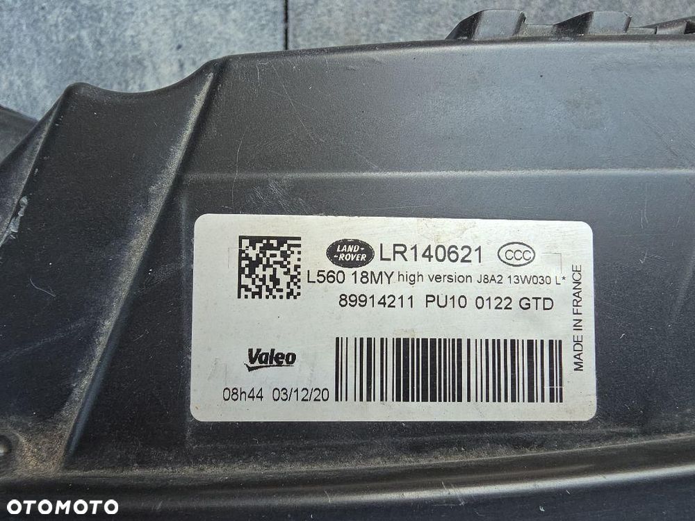 RANGE ROVER VELAR L560 Lampy przód Kompletne Full Led HIGH Version - 13