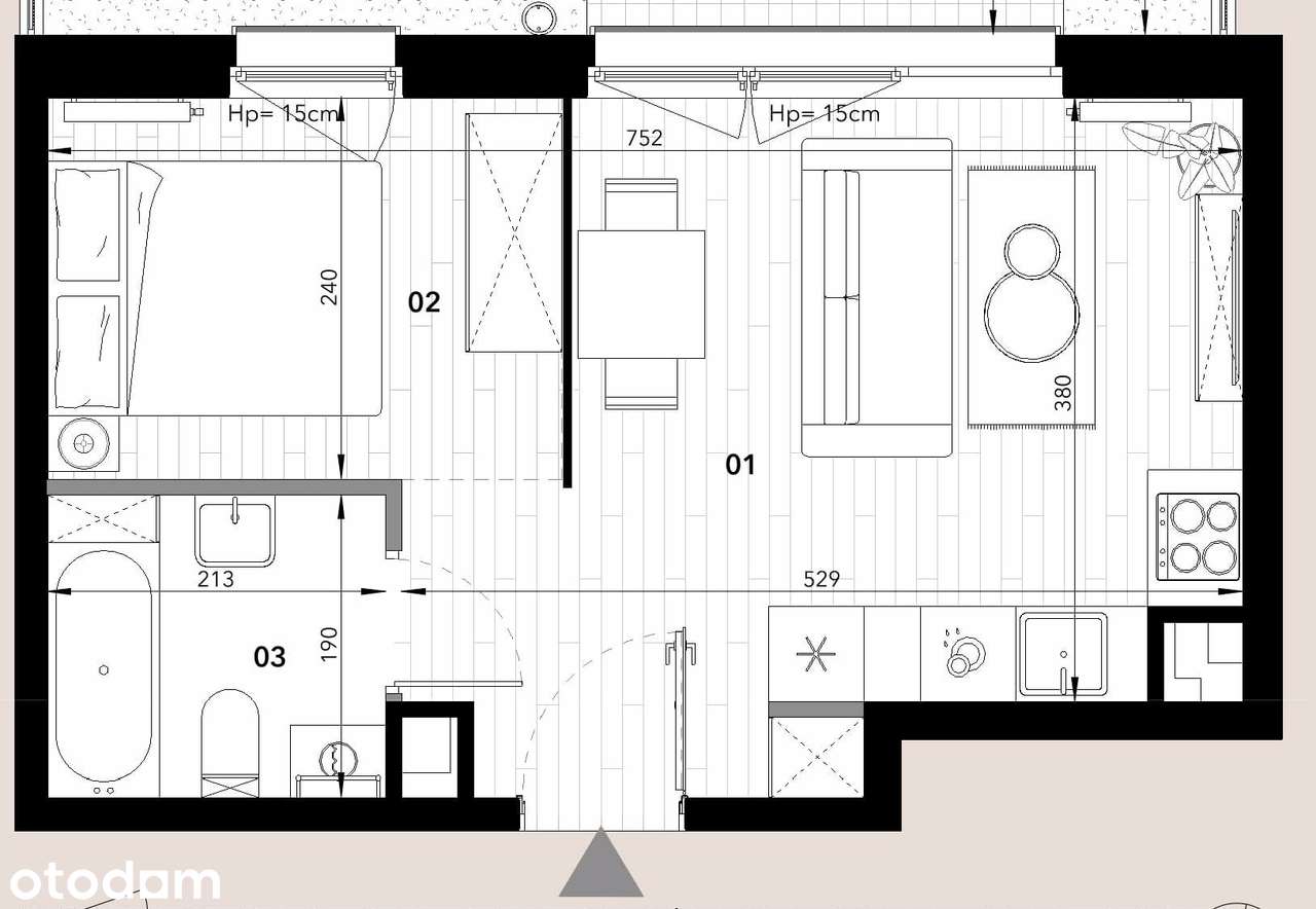 Nowe 2 pokoje 31 m² + ogródek 26 m² | parter | blisko SWPS