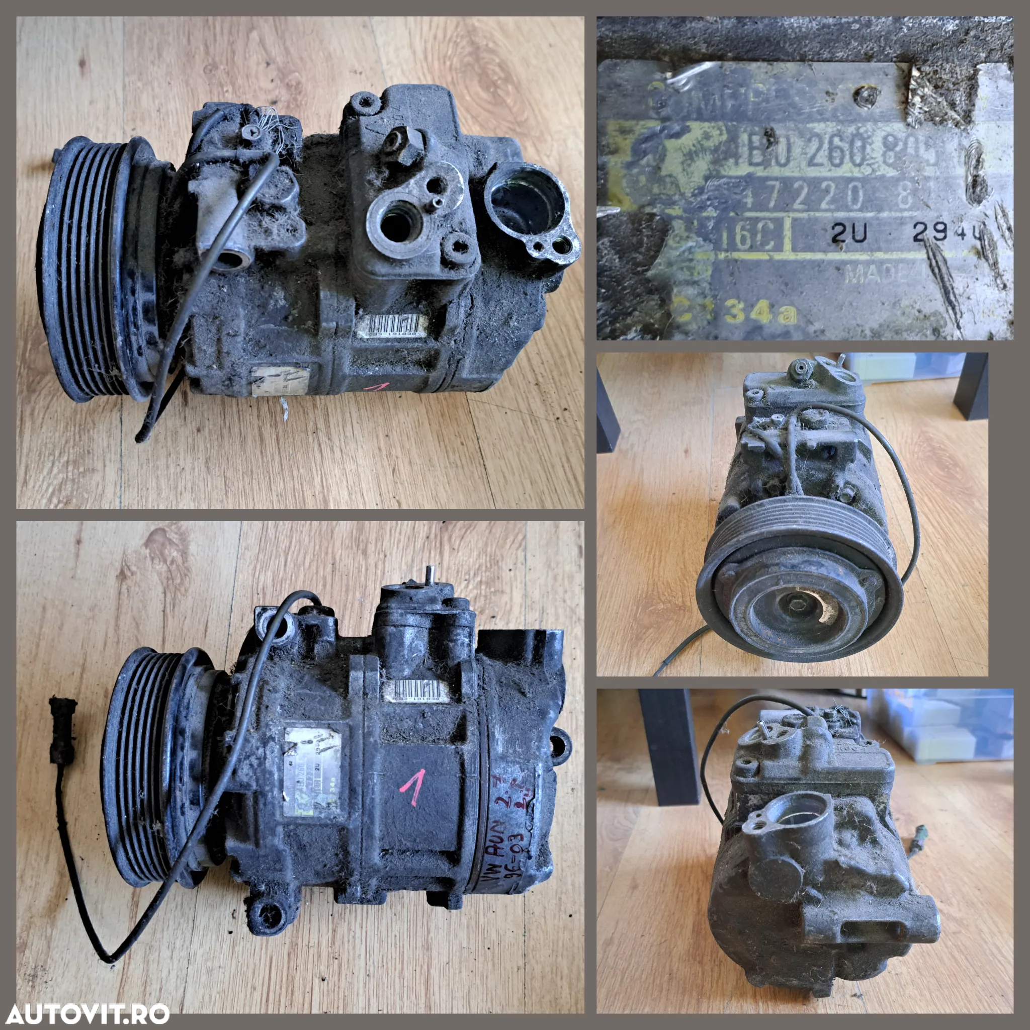 Compresor clima ac aer conditionat climatronic climatizare Audi A4 A6 A8 Q5 Volkswagen VW Phaeton Alfa Romeo Fiat Stilo Bravo Lancia Toyota Rav 4 Mitsubishi Pajero - 2