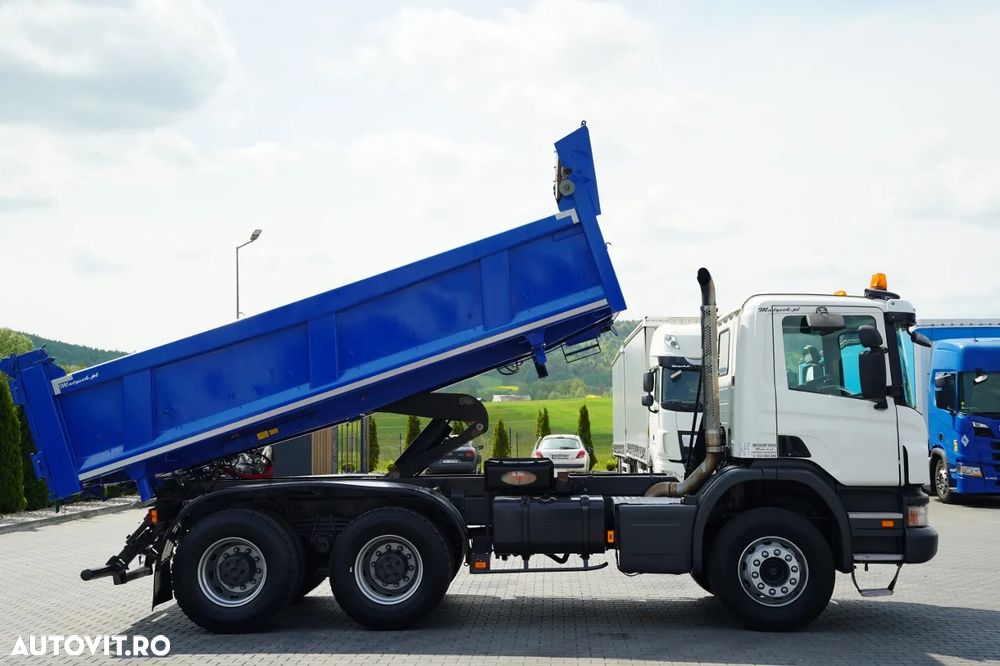 Scania P 380 / 6x4 / WYWROTKA DWU-STRONNA / HYDROBURTA / BOARDMATIC / MANUAL / - 6