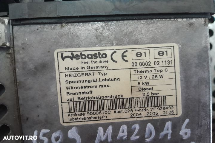 Webasto 9000610C / 66724B 9000610C /66724B Mazda 6 GG [2002 - 2005] L - 5