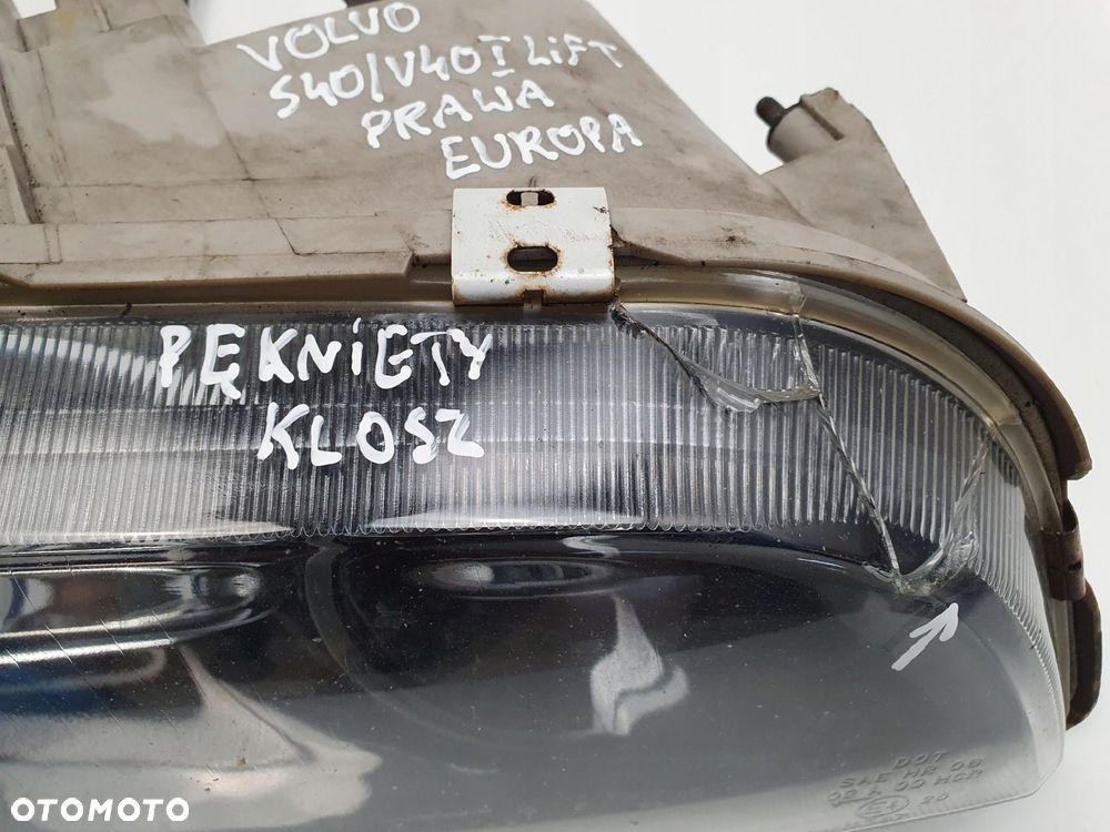 LAMPA Volvo S40 I V40 I lift PRAWY PRZÓD prawa przednia ciemny Europa - 6