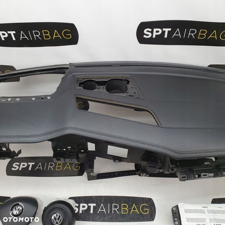 VW TOUAREG III 3 DESKA ROZDZIELCZA KONSOLA KOKPIT PULPIT PODUSZKI AIRBAG AIR BAG PASY KIT SET - 3
