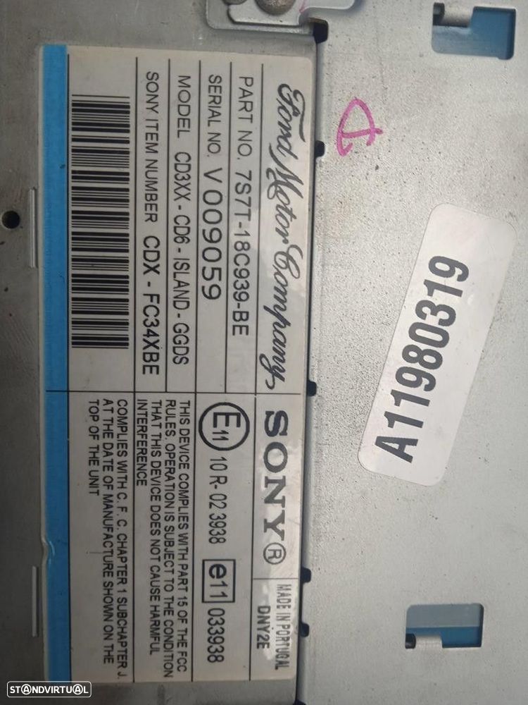 SISTEMA AUDIO / RADIO CD FORD MONDEO IV 2008 - 3