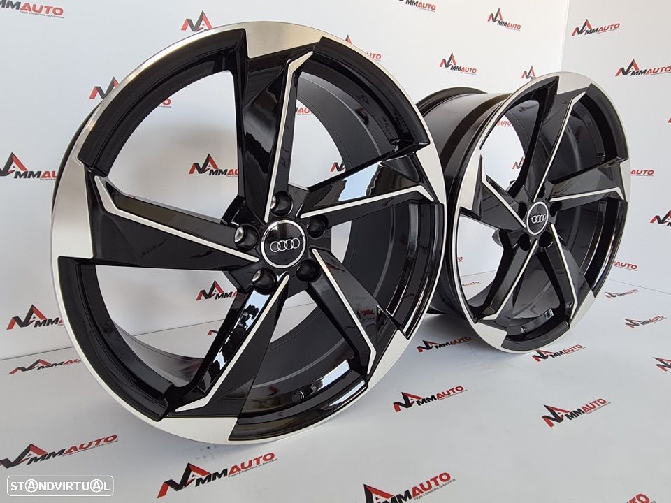 Jantes Audi A9 Preto Polido 20 - 2