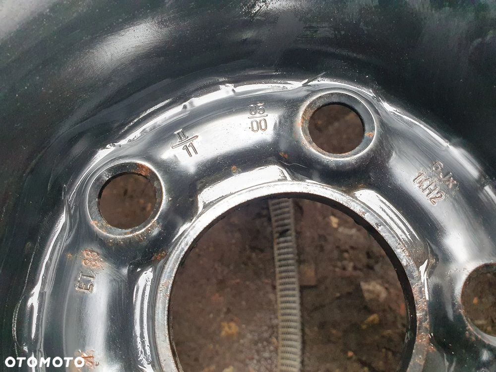 VOLKSWAGEN R14 ORYGINALNE KOŁO ZAPASOWE 5x100 175/80/R14 FELGA VW 14 6J ET38 1J0601027N - 5