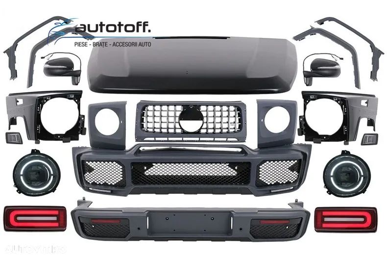 Pachet exterior compatibil Mercedes G-Class W463 (08-17) Conversie la G800 W464 2018+ - 1