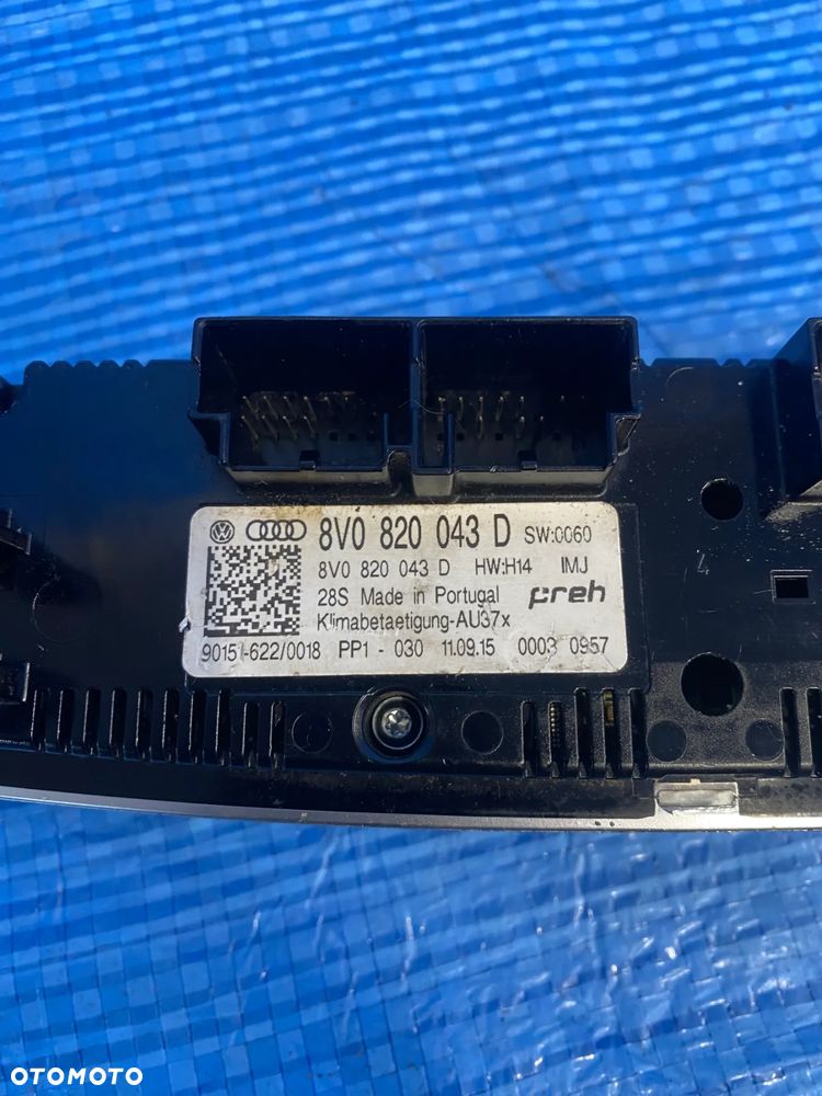 PANEL STEROWANIA KLIMATYZACJI NAWIEWU GRZANIA FOTELI AUDI A3 8V 8V0820043D - 9