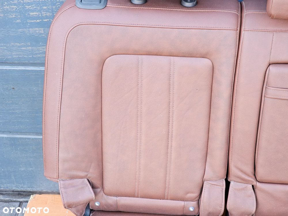 FOTELE TYŁ TYLNE SKÓRZANE KANAPA OPARCIE OPEL ANTARA RUDE BRĄZOWE SKÓRY - 10