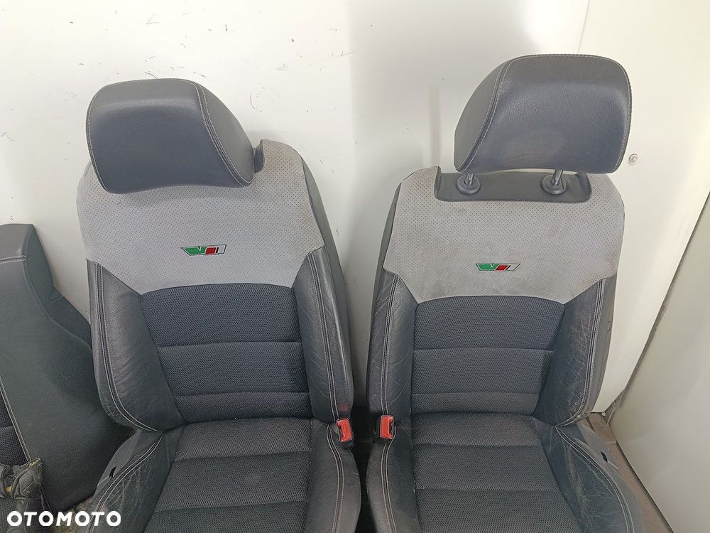 FOTELE KANAPA BOCZKI PÓŁ-SKÓRA KOMPLET SKODA OCTAVIA II - 8