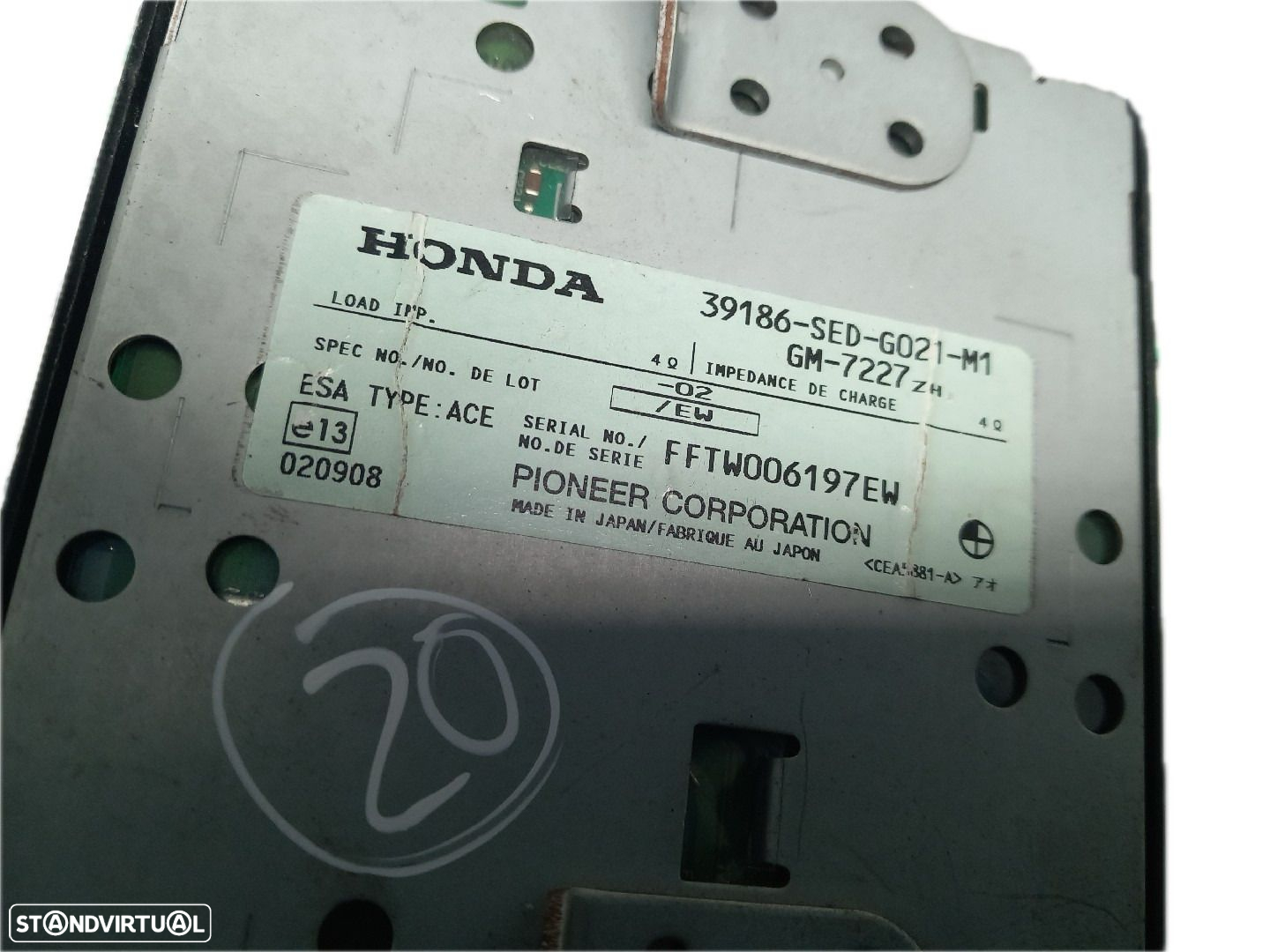 Módulo Som / Amplificador / Rádio Honda Accord Vii (Cl, Cn) - 5