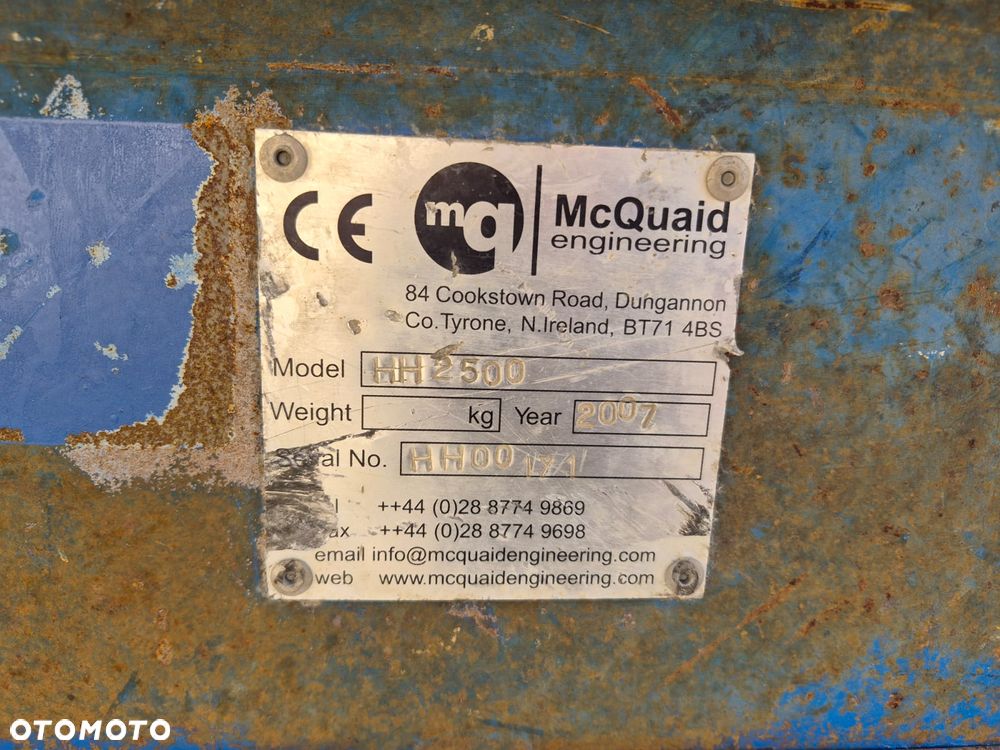 Mc Quaid HH2500 na 2 siłownikach, chwytak hydrauliczny obrotowy sortujący wyburzeniowy kleszcze, waga 1800kg. - 21