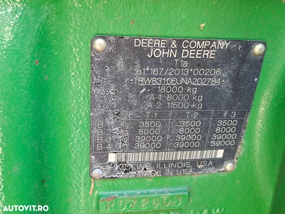 John Deere 8R 310 4x4 TRACTOR AGRICOL 310 CP - 34