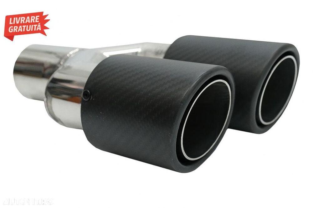 Bara spate cu Toba Ornament Evacuare Fibra Carbon Mat BMW Seria 5 E61 Touring (200- livrare gratuita - 8