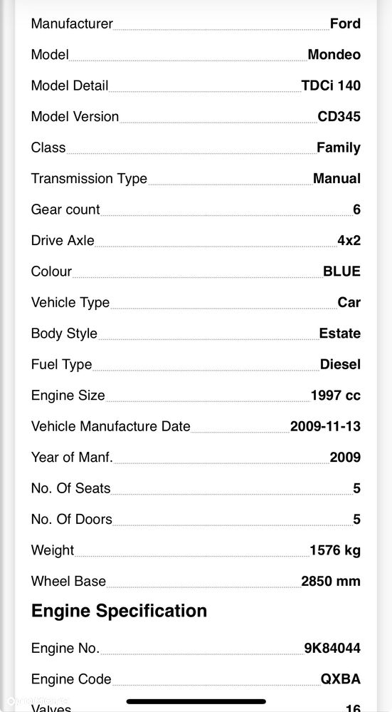 SILNIK KOMPLETNY FORD volvo MONDEO 2.0 TDCI  QXBA D4204T 7G9Q6007aa film video - 12