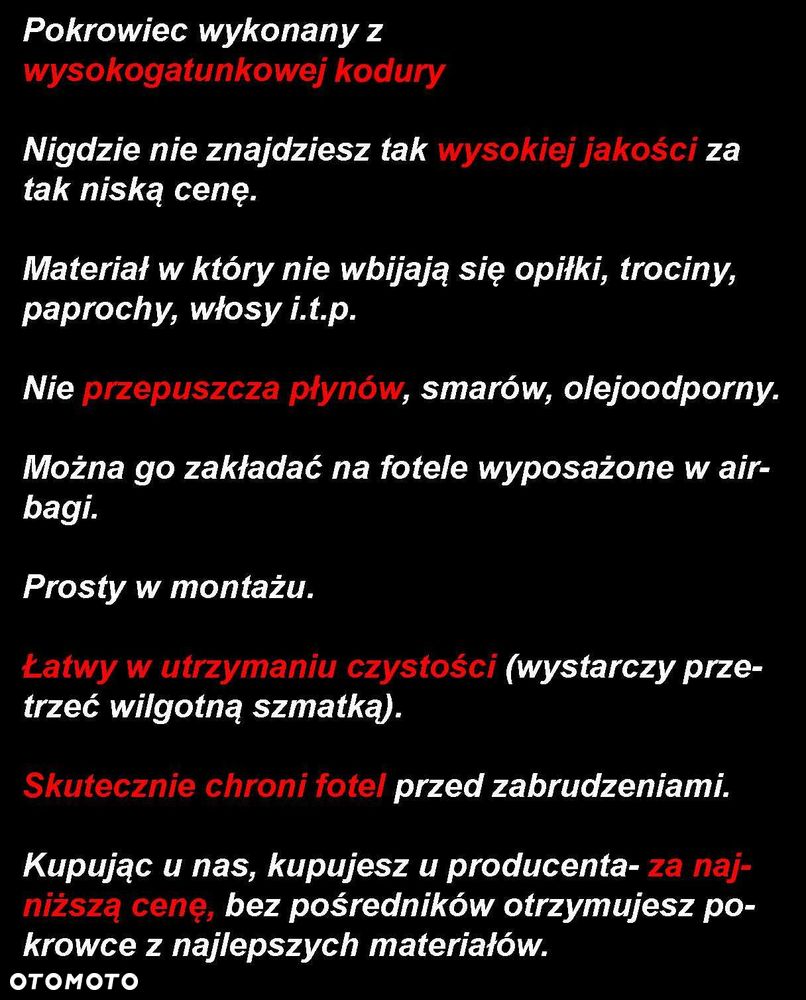 Pokrowiec ochronny warsztatowy na Fotel do samochodu Ekoskóra Czarny - 7