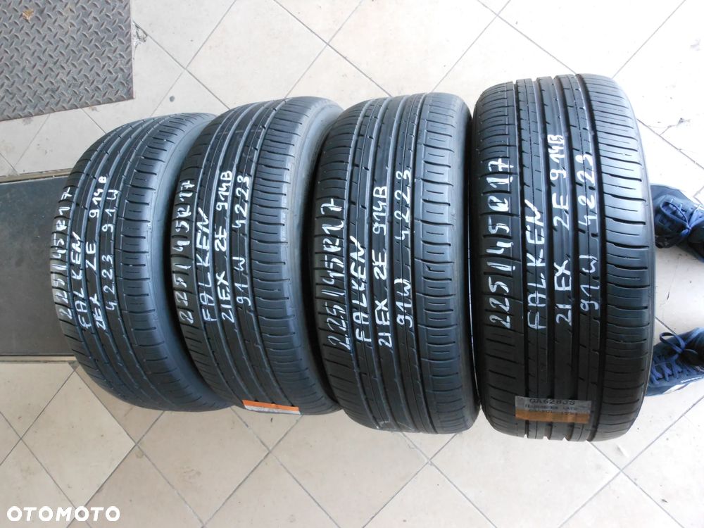 Opony 225/45r17 falken ziex ze914b ecorun 6,5mm lato komplet - 1