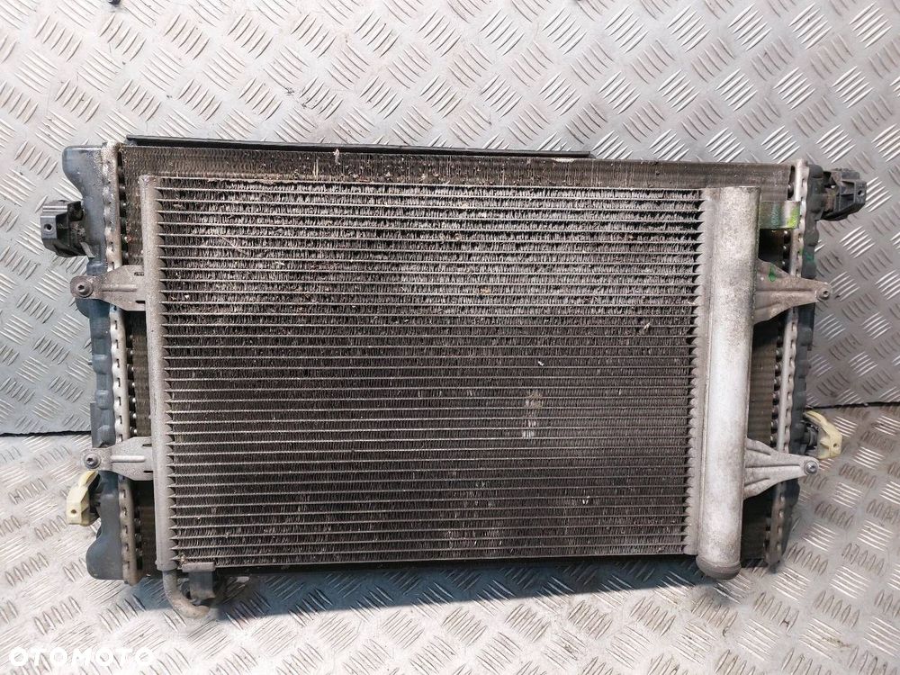 CHŁODNICA WODY KLIMATYZACJI WENTYLATOR VW POLO IV LIFT 1.2 6V 6Q0820411K - 5