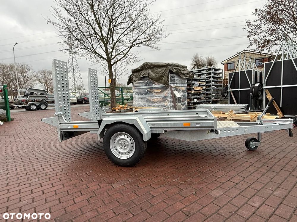 Niewiadów Przyczepa do przewozu sprzętu budowlanego Niewiadów K1325 254x132x15cm DMC 1300 kg 1 oś pod mikrokoparkę minikoparka MOTOMUS - 8