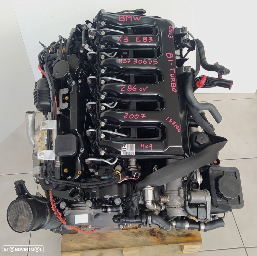 peças Motor Bmw X3 35D bi-turbo 286cv M57 bloco aluminio E87 306D5 caixa velocidades 6HP-28x - 1