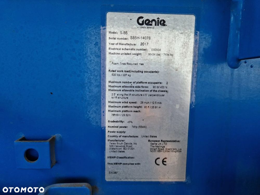 Genie S 85 S-85 860SJ P614 - 9