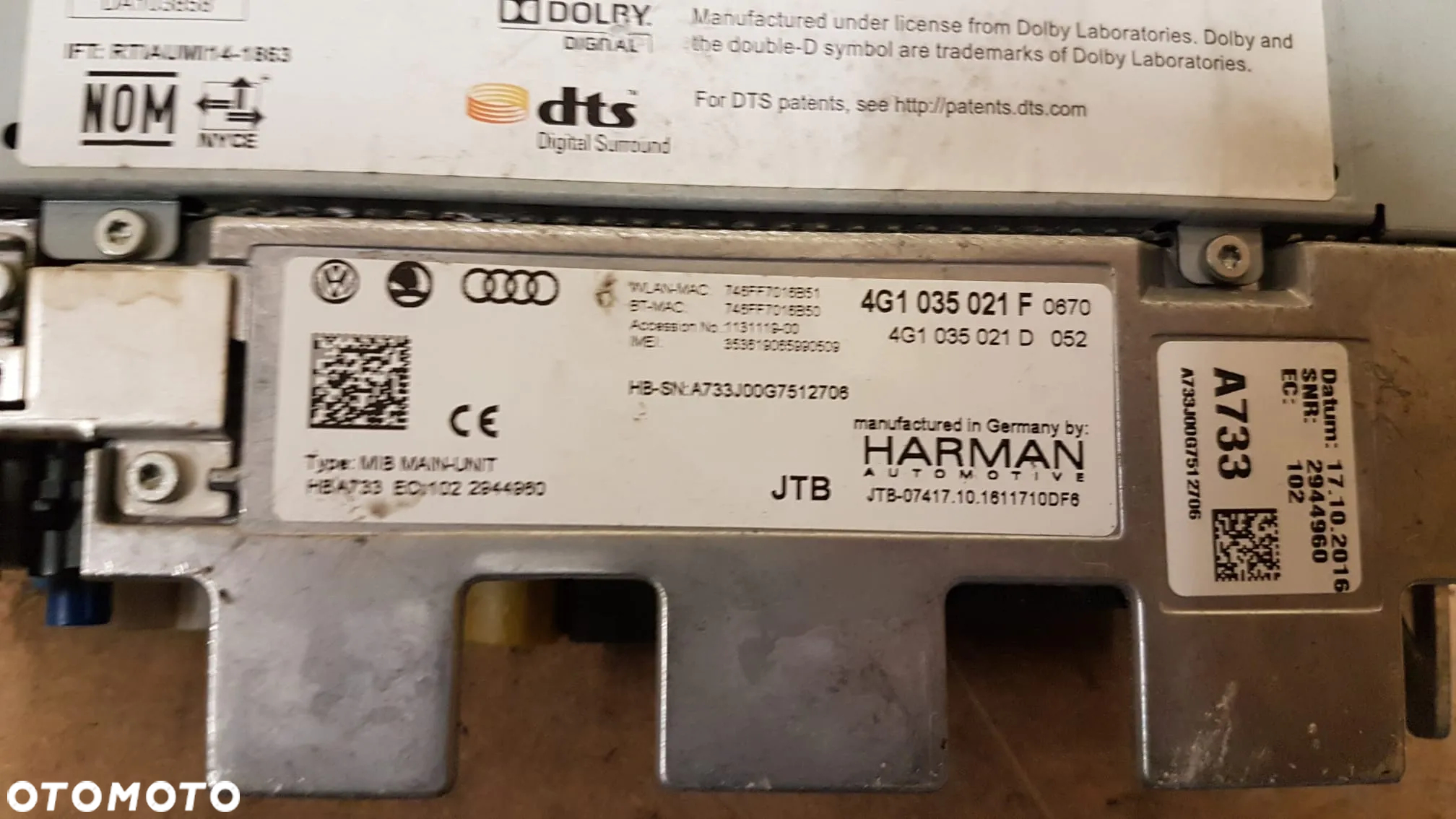 AUDI A6 A7 C7 CZYTNIK MULTIMEDIA MMI 4G1035021F - 4