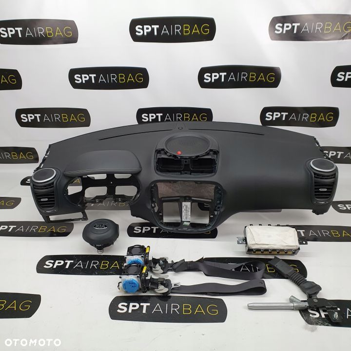 KIA SOUL II 2 DESKA ROZDZIELCZA KONSOLA KOKPIT PULPIT PODUSZKI AIRBAG AIR BAG PASY KIT SET - 1