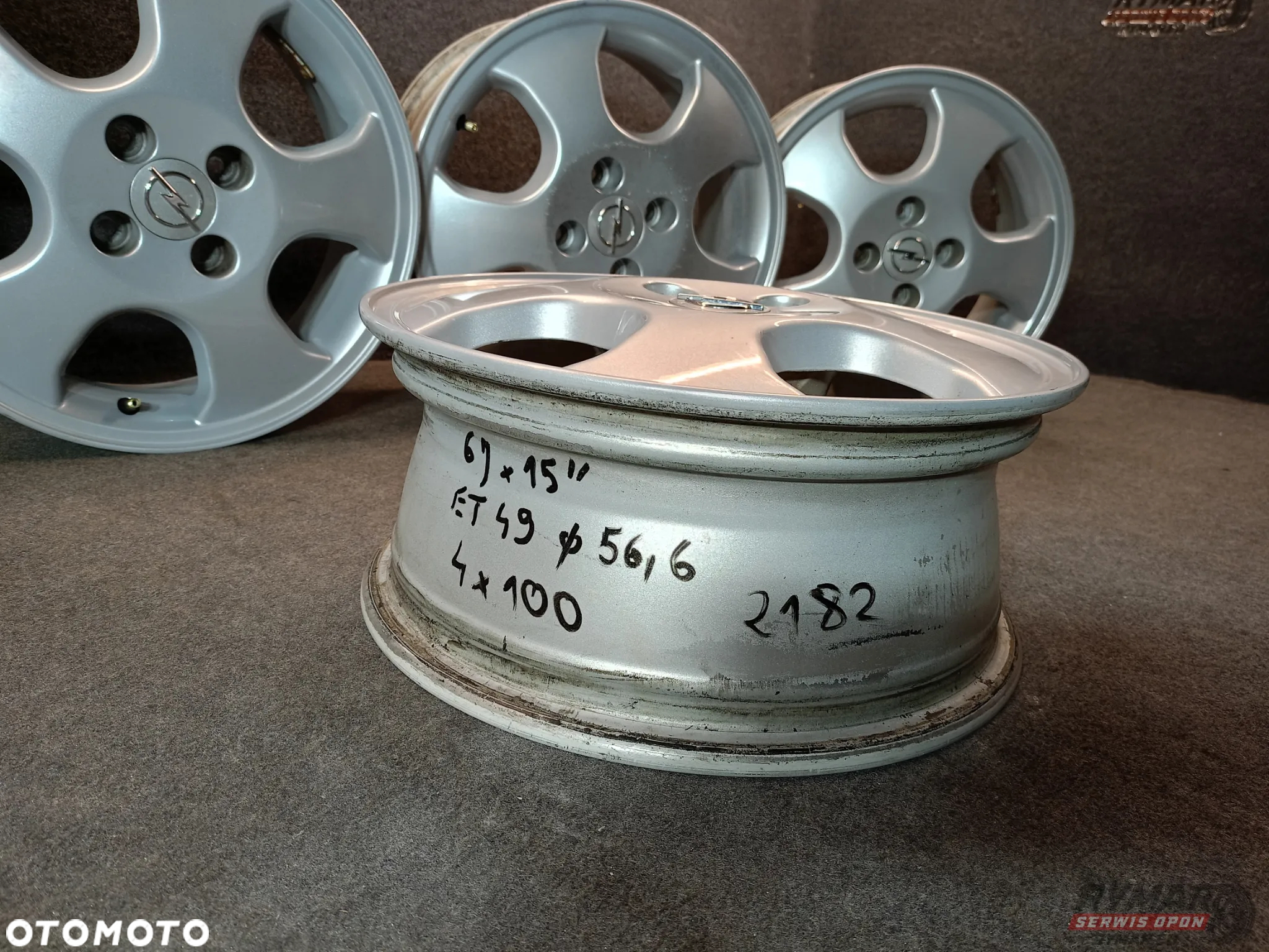 ŚLĄSK ALUFELGI 6X15" 4x100 ET49 ORYGINAŁ OPEL KOMPLET - 6