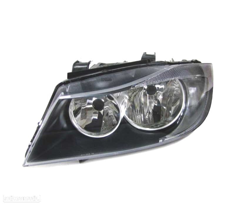 FARÓIS BMW E90 E91 BERLINA 5 PORTAS 05-08 FUNDO PRETO - 2