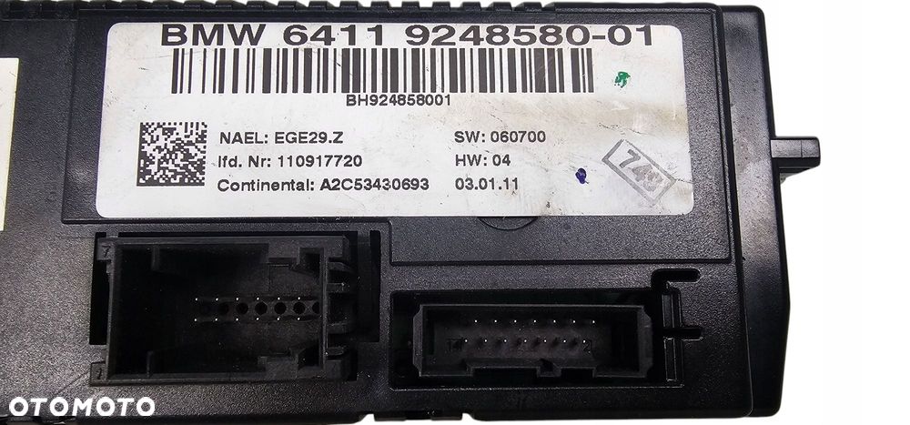 Bmw E81 E90 E84 Panel Sterowania Nawiewu Klimatyzacji Grzane Fotele 9248580 - 10