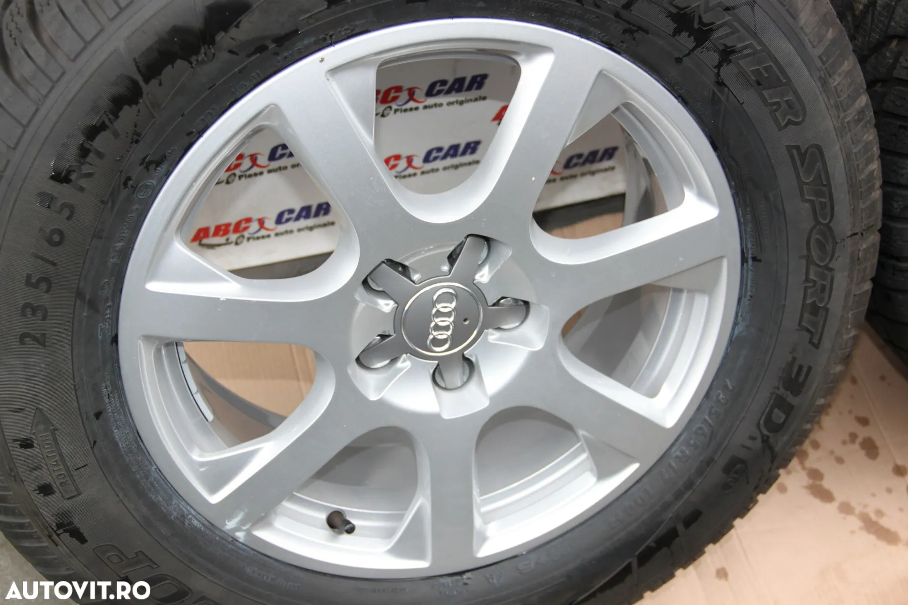 Jante Aliaj Aluminiu Roti Audi Q5 8R 5X112 235/65 R17 DUNLOP M+S de iarna COD: 8R0601025E RULAJ !!! 2000 KM !!! - 5