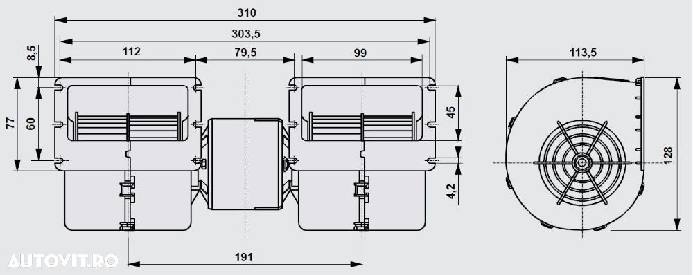 aeroterma blower 310mm spal man mercedes bova scania iveco volvo etc. - 1