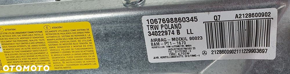 DESKA KONSOLA PODUSZKI PASY MERCEDES CLS W218 - 8