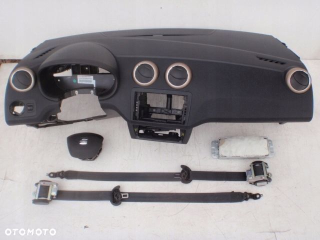 SEAT IBIZA 6P AIRBAG DESKA KONSOLA KOKPIT PULPIT PÓŁKA PARAPET PODUSZKI PASY PAS AIR BAG wymiana !!! - 1