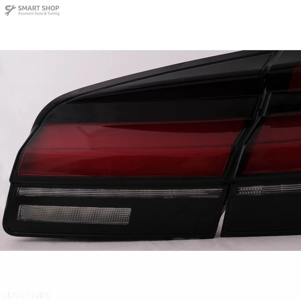 Stopuri LED BMW Seria 5 F10 (2011-2017) Rosu Negru cu Semnal Dinamic L - 4
