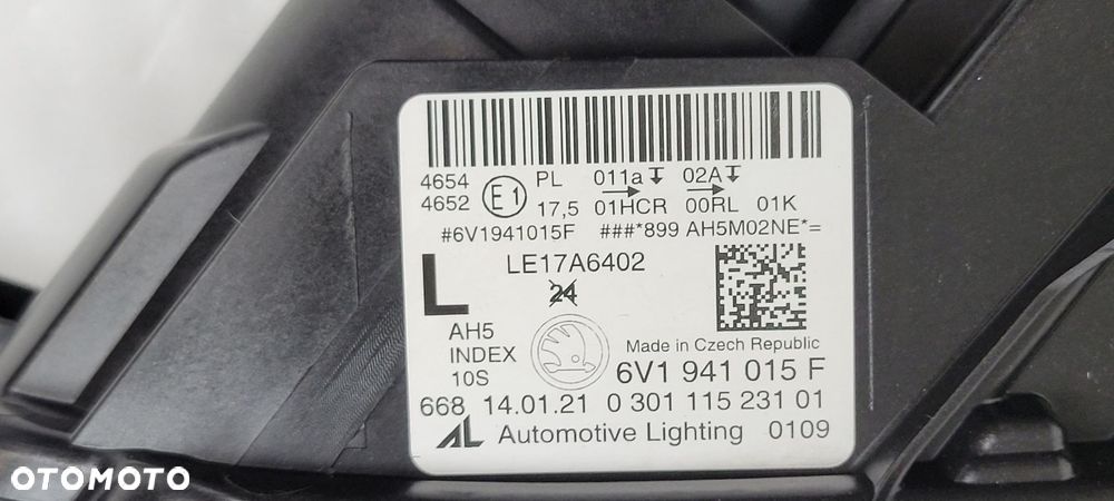 LAMPA LEWA SKODA FABIA III LIFT 2018- FULL LED 6V1941015F - 6