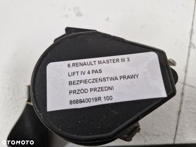 RENAULT MASTER III 3 LIFT IV 4 PAS BEZPIECZEŃSTWA PRAWY PRZÓD PRZEDNI 868840019R - 6