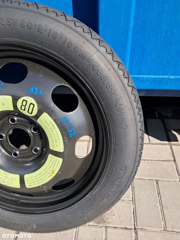 peugeot 508 citroen c5 koło zapasowe dojazdówka 135/80r18 5x108 2013 rok - 2