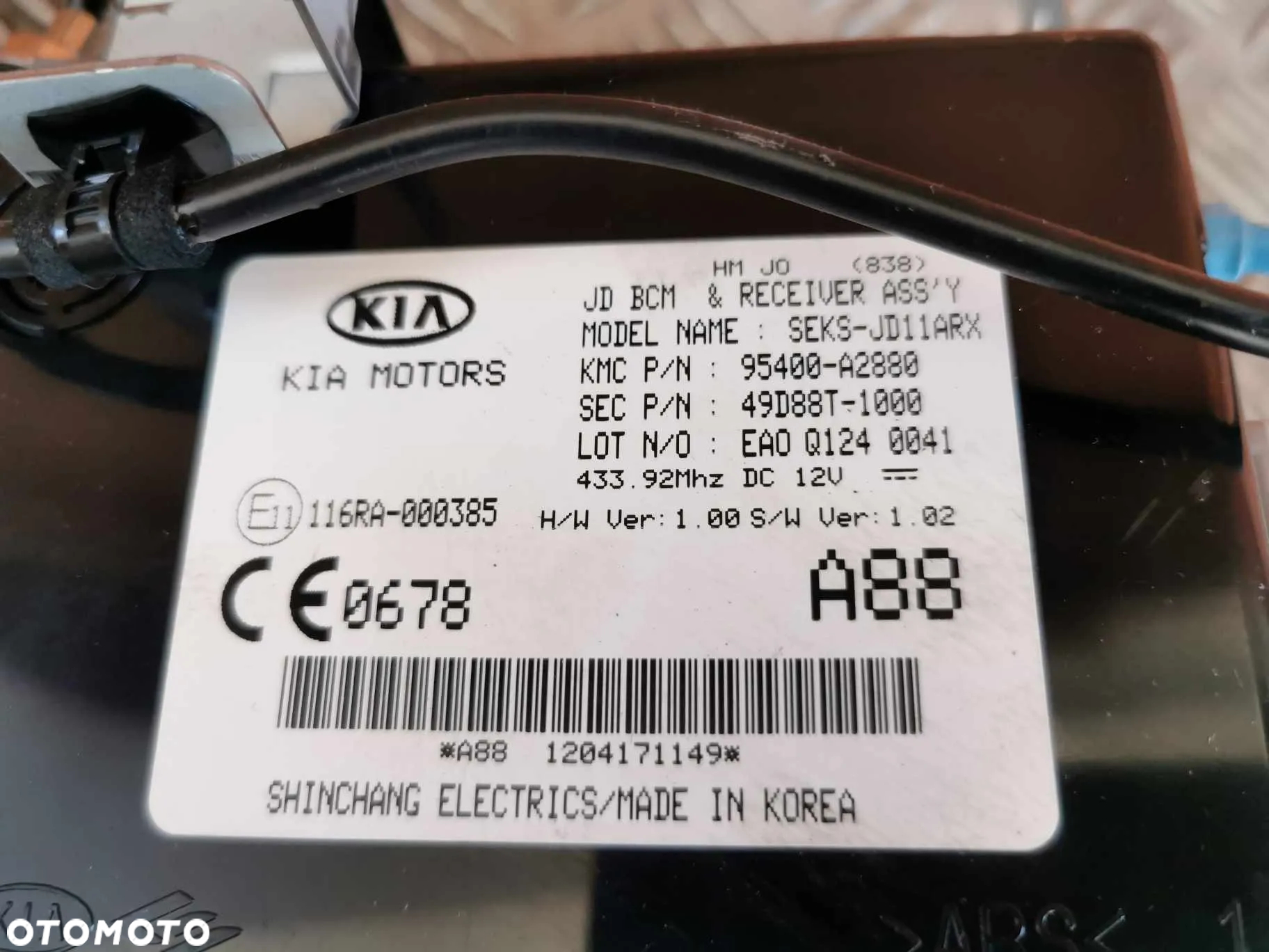 MODUŁ KOMFORTU KIA CEED II 95400-A2880 - 4