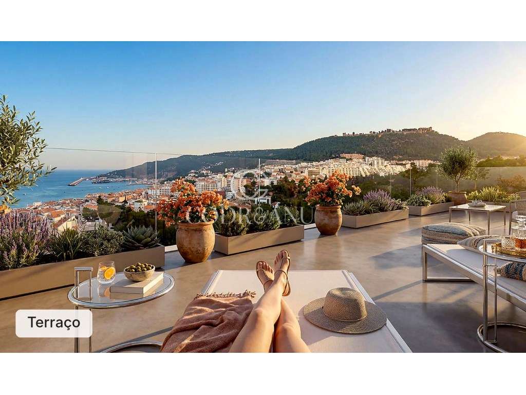 T1 Novo em Sesimbra com Terraço Privativo, Vista Mar e Piscina Infi... - Grande imagem: 5/9