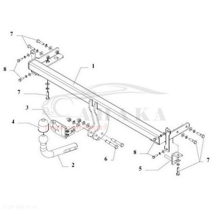 Hak Holowniczy Odkręcany Do Hyundai Elantra Hatchback, Sedan 2000-2006 - 3