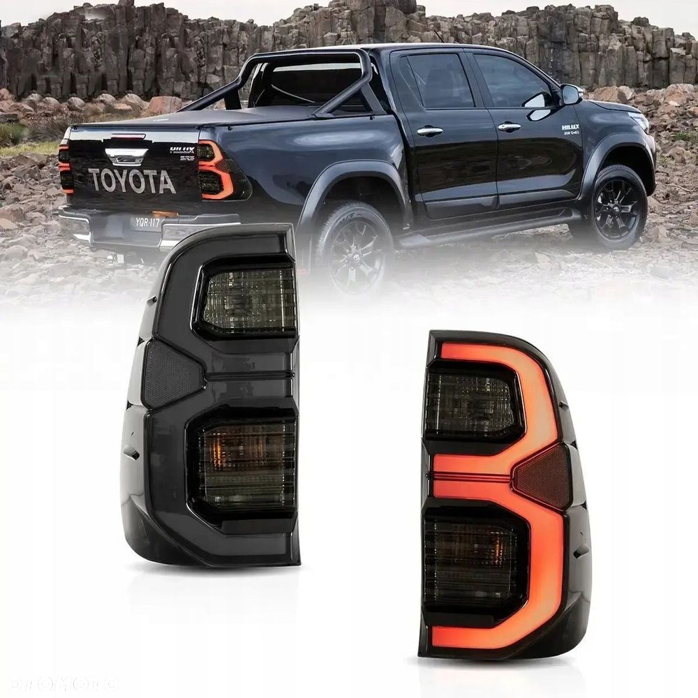 Lampy tylne kpl Led Neon Lift-look 2021 Toyota Hilux 8 VIII n120 2015-2020 - 1