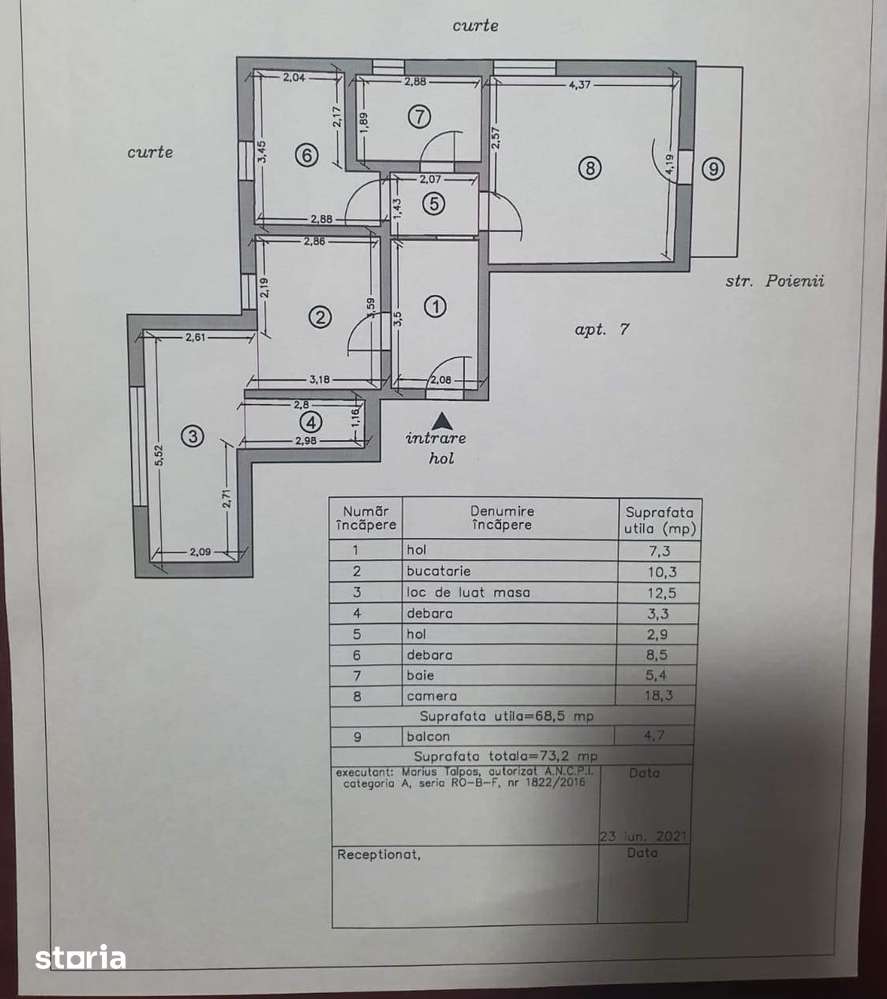 Apartament  3 camere, bucatarie open-space - Imagine principală: 3/13