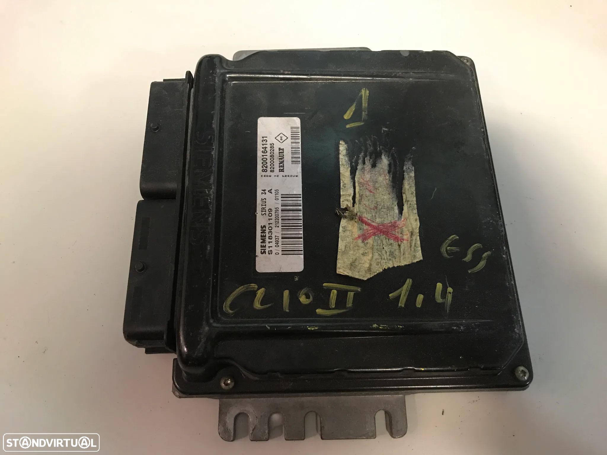 CENTRALINA DO MOTOR RENAULT CLIO II 1.4 16V SIRIUS 34 S118301109 8200164131 - 1