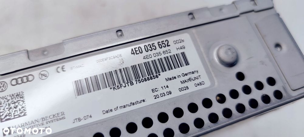 CZYTNIK MMI 3G MULTIMEDIA AUDI Q7 A6 C6 4E0035652 - 5
