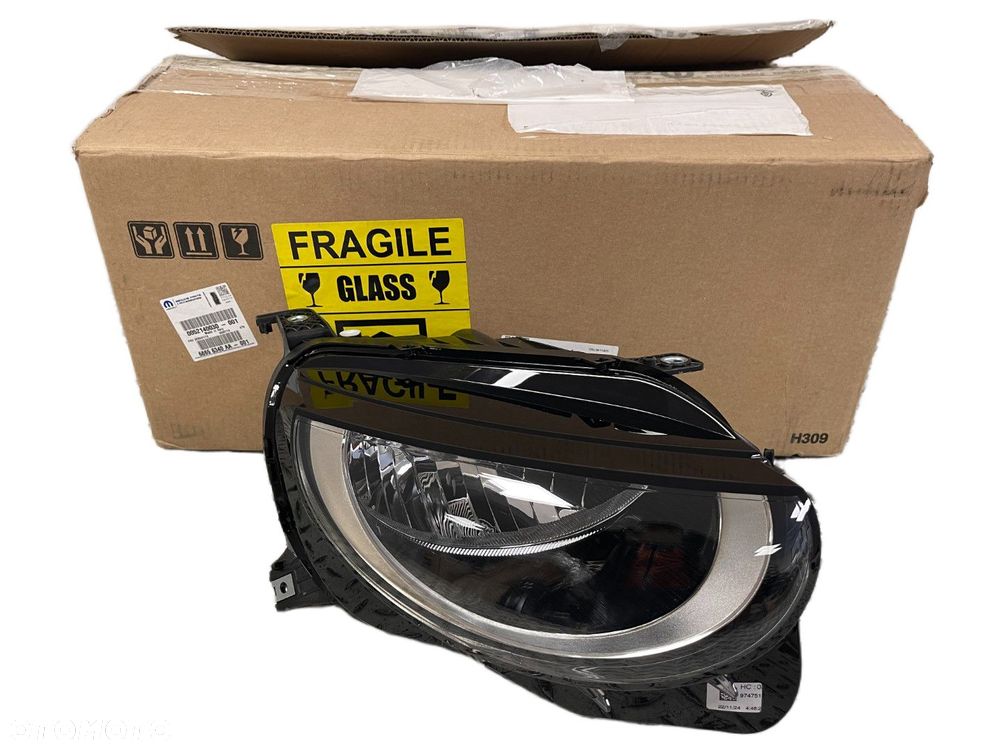 NOWA ORYGINALNA LAMPA PRAWA PRZÓD FIAT 500e 20-26 KOMPLETNA EUROPA 521400300 52140030 68656340AA - 1