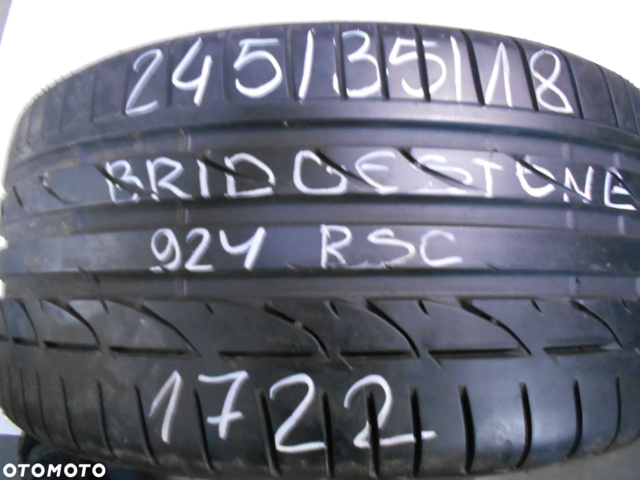OPONA POJEDYNKA 245/35R18 BRIDGESTONE POTENZA S001 RFT RSC DOT 1722 8MM - 1