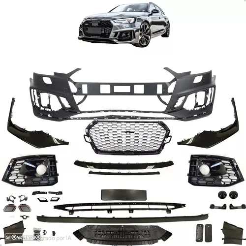 Para-choques Audi A4 B9 (2016 a 2019) Look Quattro RS4 - 2