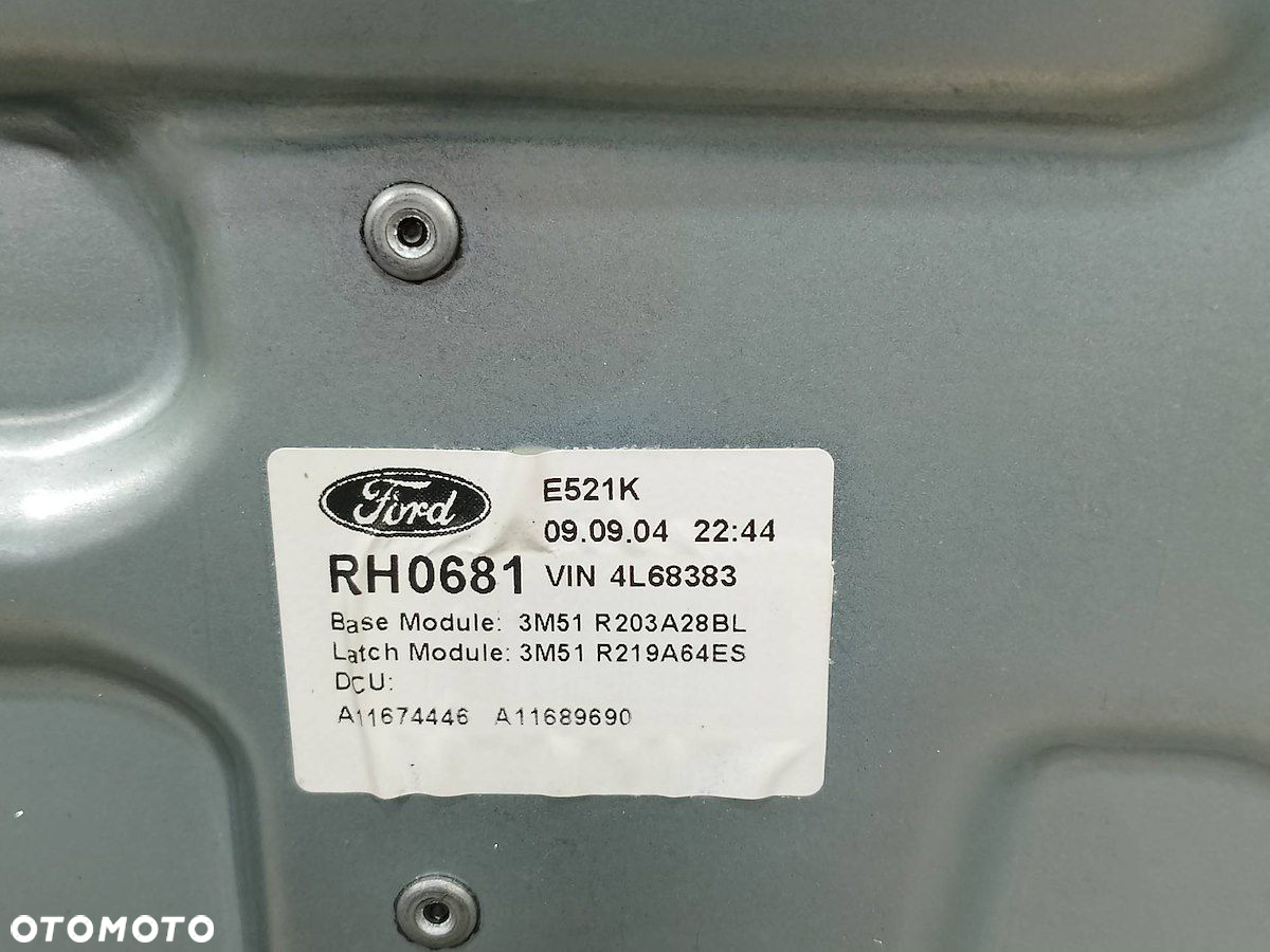 PODNOŚNIK SZYBY PRAWY PRZÓD  FORD C-MAX I FR0160044-0B 3M51-R045H16-A - 7