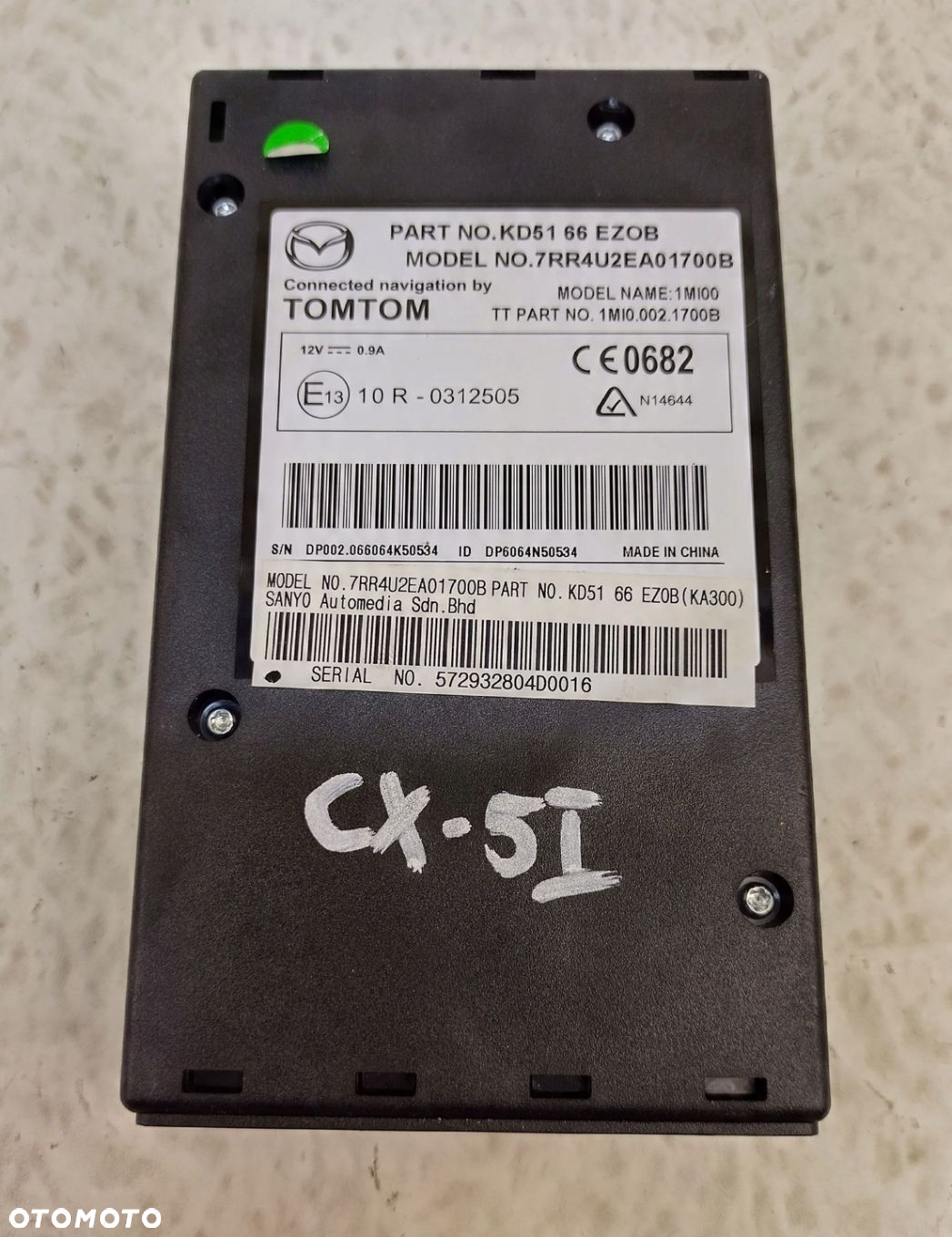 MAZDA CX-5 1 I 12-14 PRZED LIFT MODUŁ CZUTNIK NAWIGACJI GPS Z KARTĄ TOMTOM - 7